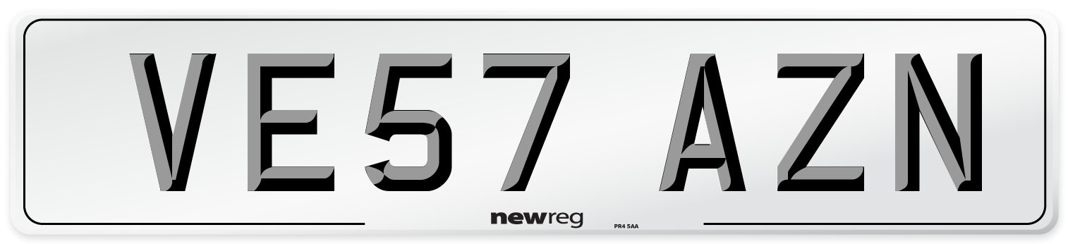 VE57 AZN Number Plate from New Reg
